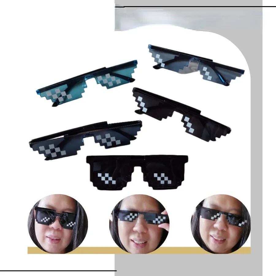 Thug Life Glasses Deal With It Sunglasses MLG Eyewear Unisex Meme Cool 8  Bit - Walmart.com