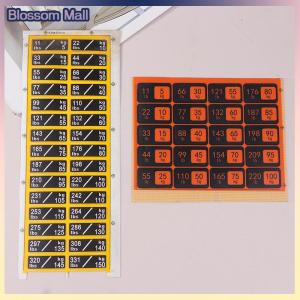 [Blossom] Weight Stack Labels 4.5kg To 150kg Black Background White Number Weight Stickers For Fitness Equipment Gym Strength Training
