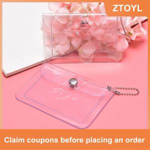 【ZTOYL】 Ví nhỏ đựng thẻ nhựa PVC chống nước trong suốt lấp lánh ví đựng tiền xu cho nữ