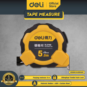 Deli Tape Measure / Meteran Bahan Karet ABS Akurat Auto Lock DL379X