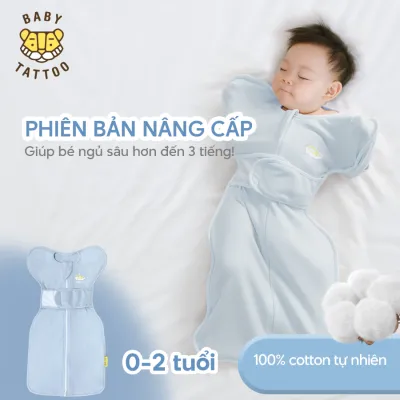 BABY TATTOO Túi Ngủ Nhộng Chũn Ủ Kén Dây Quấn Giữa Hỗ Trợ Giấc Ngủ Chống Giật Mình Cho Bé Từ 0-2 Tuổi
