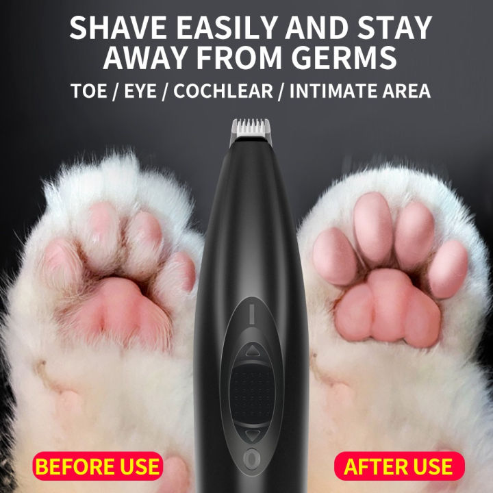 USB Dog Cat Foot Hair Trimmer Pet Paw Nail Grooming Clipper