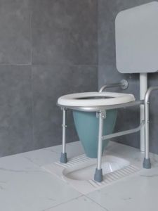 Shower Commode Chair Commode Chair Elderly Toilet Chair Squatting Dual-Purpose Toilet Stand Wall Folding Commode Chair Elderly Toilet Chair