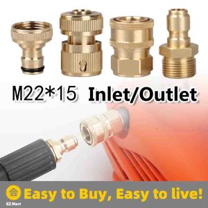 【Fast Shipping】 2Pcs/Set Copper Brass Faucet Nipple Adapter Pressure Washer Hose Connector Quick Connect Coupler Car Pressure Washer Accessories Brass Nipple