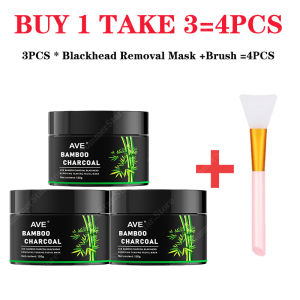 BUY 1 TAKE 2 AVE Bamboo Charcoal Blackhead Removal Mask Nose Mask Salicylic Acid Deep Cleansing Facial Care Skin Care Mask 120g