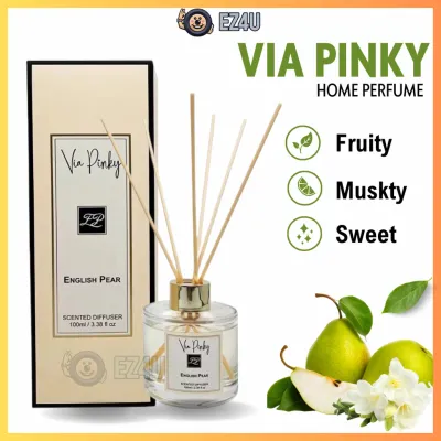 [EZ4U] Via Pinky English Pear Home Diffuser Aromatherapy Pewangi Rumah Bilik Perfume Rumah (100ML)