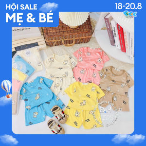 Bộ cộc tay thun lạnh cổ chui Minky siêu mềm mát cho bé trai/gái