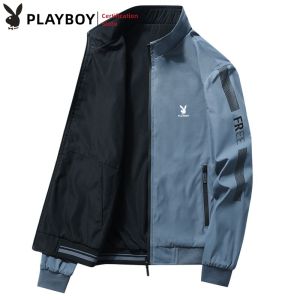 เสื้อโค้ทแฟชั่นแนวเสื้อแจ็คเก็ตลำลองสำหรับผู้ชายเสื้อโค้ทแฟชั่นสำหรับฤดูใบไม้ผลิและฤดูใบไม้ร่วงแจ็กเก็ตสองด้านเสื้อแจ็กเก็ตบาง