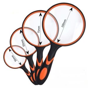 FXUP Độ phóng đại 10x Kính lúp cầm tay 50/65/75/100 mm Tay cầm chống trượt. Kính lúp đọc sách Bền bỉ Nhẹ Kính lúp để khám phá Dành cho trẻ em.