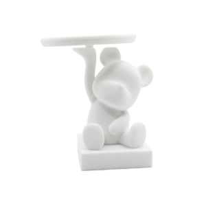 SKJK Hài hước Khay đựng đồ hình gấu Sáng tạo Đồ trang trí Đồ trang trí in 3D Tinh tế Đa chức năng Phụ kiện máy tính để bàn Văn phòng