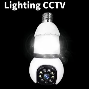 V380 PRO Bulb CCTV With Audio And Speaker WIFI Connect To Cellphone Night Vision 1080P HD Security Camera cctv bulb camera 360 rotation with light