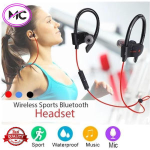 Headset Bluetooth Full Bass Sport Series Tanpa Kabel Wireless Universal Earphone Ekstra Bass Handsfree Premium Murah Praktis
