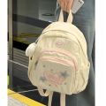 Ransel Corduroy Tas Ransel Mini Y2k Putih Korduroi Tas Sekolah Kecil Korea Lucu Tas Travelling Wanita Backpack. 