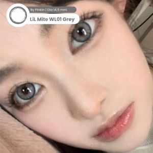 OLALILA Softlens Lil Mite Grey Wedding Natural Lens 14.5mm  By Pinkin Normal & Minus