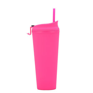 STARLII Tumbler Plastik BPA Free Tutup Flip Anti Tumpah Free Sedotan