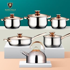 Kaisa Villa Cookware Set: Induction Pan Non-Stick Cookware & Casserole Set
