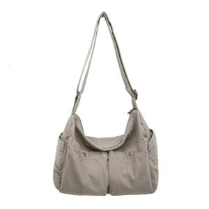 Canvas Messenger Bag Large Bag Crossbody Shoulder Bag Handbag with Multiple Pocket Aesthetic Travel Work Bags Handbag