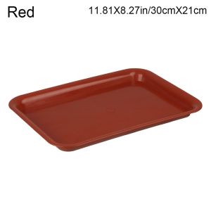 STR6177 1Pcs Garden Rectangle Durable Drip Trays Indoor Outdoor Plant Saucer Plastic Tray Saucers