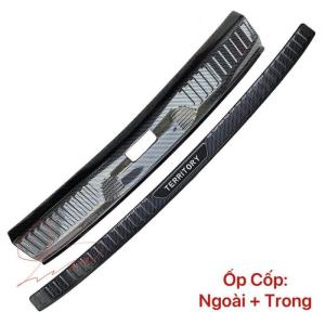 Nẹp cốp chống trầy cốp trong ngoài xe Ford Territory 2022-2025 mẫu CACBON cao cấp