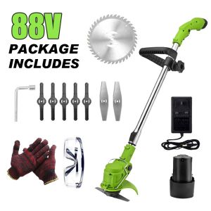 588V Cordless Lawn Mower Grass Cutter Rechargeable Lithium Battery Lawn Mower Electric Lawn Mower Brush Cutter Line