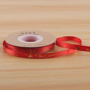 Pita Natal 1ROLL 1cm 25 yard Motif Merry Christmas Dekorasi Kado Pohon Natal Hiasan Pesta PS107