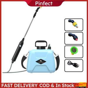 5L Electric Sprayer USB Rechargeable Garden Irrigation Sprinklers 2 Modes Telescopic Handle 360 Rotating Nozzle with Shoulder Strap Garden Supplies