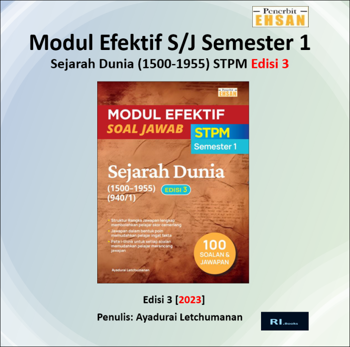 [penerbit Ehsan] Modul Efektif Soal Jawab Sejarah Dunia 1500 1955