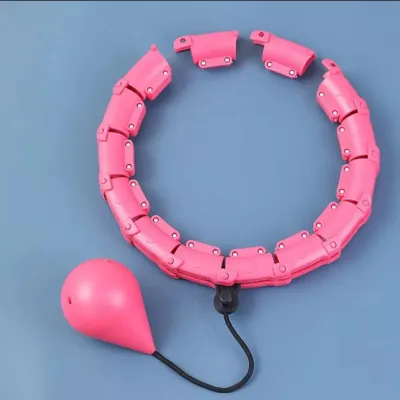 2 in 1 Equipment Hula Hoop 24 Detachable Knots Adjustable Size for Weight Loss Indoor Aerobic Fitness
