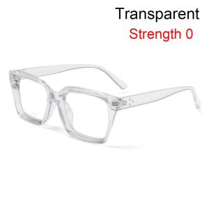 OKDEALS Men Women Diopter +1.0~+4.0 Portable Square Reading Glasses Large Frame Oversized Presbyopia Eyeglasses