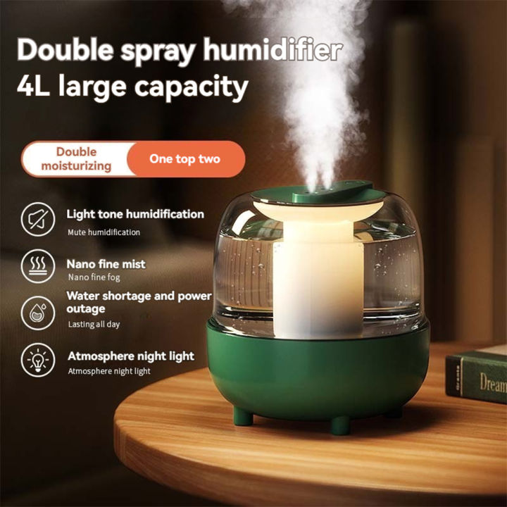 Large Capacity Humidifier 4L Water Capacity Bedroom Air Humidifier ...