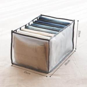 Jeans Compartment Storage Box Closet Clothes Drawer Mesh Separation Box Stacking Pants Drawer Divider Can Washed Home Organizer
