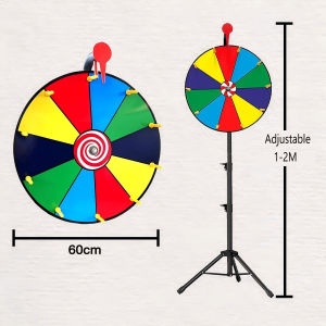 【Practical】Rotating Wheel Game 24 inch lottery wheel lucky game with dry erase mark eraser prize wheel rotator
