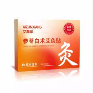 WE 4100 = 参苓白术艾灸贴 Ginseng and Atractylodes Macrocephala Moxibustion Patches ☞ 1 Box of 5 Patches