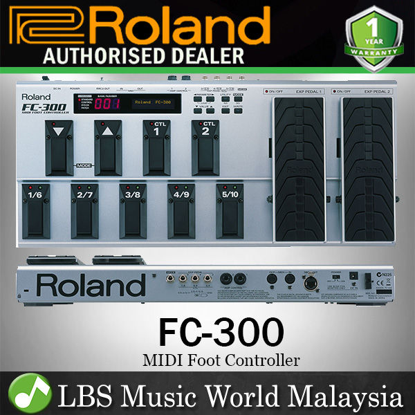 Roland FC-300 Midi Foot Controller With Expression Pedal Amp