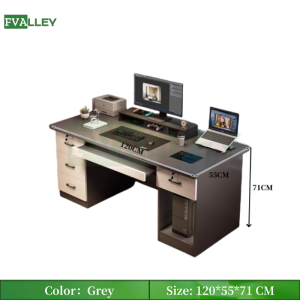 FVALLEY Computer Desk Home Minimalist Modern Desk With Drawer Cabinet Study Table