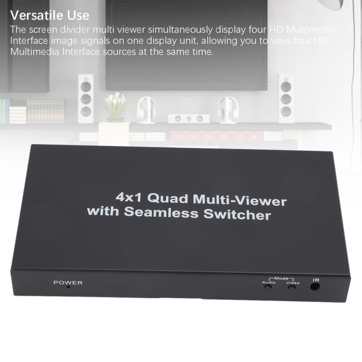 Quad Multi Viewer Seamless Switcher Multiviewer Switch 4x1 HD ...