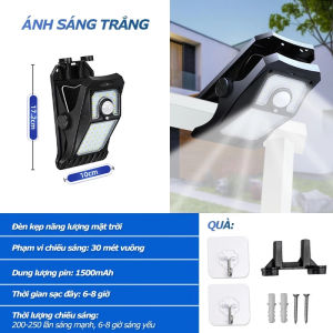 Đèn Kẹp Năng Lượng Mặt Trời YD-18A | LED Cảm Biến Chuyển Động Siêu Sáng Chống Nước IP65
