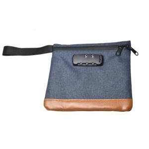 Smell Proof Bags Waterproof Pouch Men & Women Security Anti-Theft Money Bag Carbon Lining Bag with Combination Lock