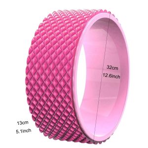 GYMPRO Yoga Wheel 13x5 Inch ABS Non-Slip 100kg Load 3D Massage Zones Back Pain Relief Stretch Core Strength Waist Shaping Pilates Fitness