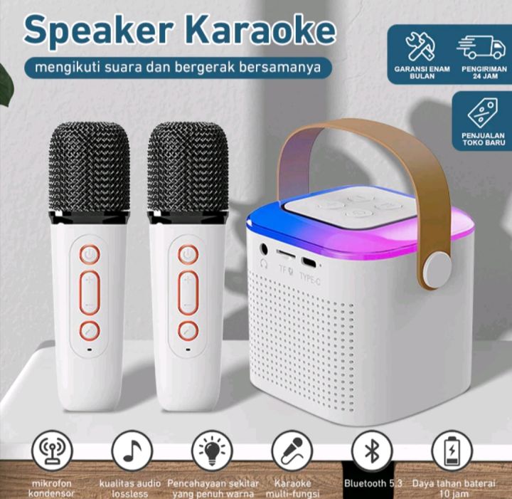 Speaker Karaoke Y1 Wireless Bluetooth Mini RGB Portable | Lazada Indonesia
