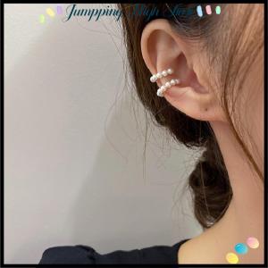 【Jumpping】 ต่างหูแบบหนีบต่างหูแบบหนีบต่างหูแบบไม่เจาะห่วงคล้องหูรูปตัว C ไม่มีการเจาะต่างหูแบบมินิมอลสำหรับผู้หญิงเครื่องประดับแฟชั่น