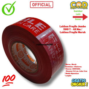 Lakban Jumbo Fragile Unboxing 2 Inch 45mm X 500 Yard Real Premium Quality