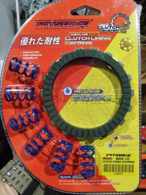 PITSBIKE Racing Clutch Lining Set with Spring for Wave Xrm 125 RS