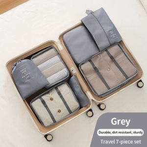 (HOME+) 7 Set Compression Packing Cubes Travel Luggage Suitcase Storage Organizer Accessories