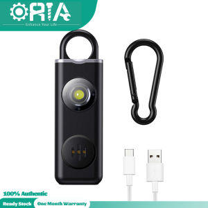 ORIA Noise Alarm Keychain 130db Rechargeable Personal Alarm Keychain for Self Protection Safety With Flashlight Hanging Hook for Women Kids Elders