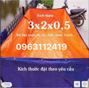 BỂ BẠT NUÔI LƯƠN CHUYÊN NGHIỆP 3x2x05