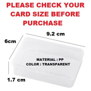 Card Organizer Storage Box Portable ID Ultraman Playing Card Business Card Case Transparent Plastic Office Stationary