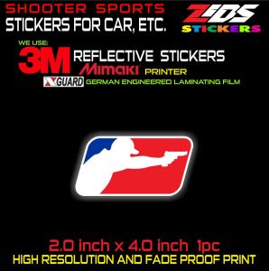 shooter sports 3M reflective printed laminated sticker for cars motorcyle gadget etc
