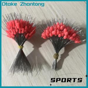 Dtake 300pcs Float Rubber Stopper Fishing Bobber Stopper Cylindrical Space Bean