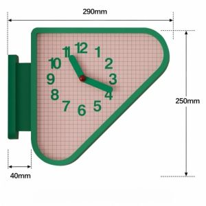 Sacesr Indoor Double Sided Wall Clocks Corner Silent Timer Triangle Art Hanging Watch Household Pointer Living Room Corner Decor Craft T4N8K